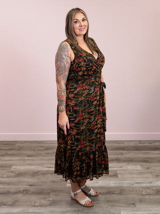 DEX | Lark Wrap Maxi Dress | Autumn Bloom