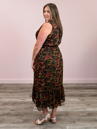 DEX | Lark Wrap Maxi Dress | Autumn Bloom
