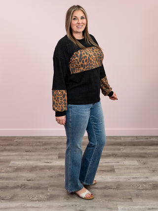 Wild At Heart Long Sleeve Top | Black
