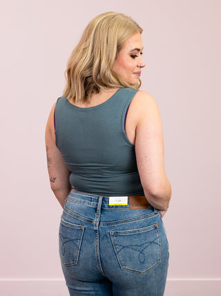 Shelly Cropped Tank | Ash Jade