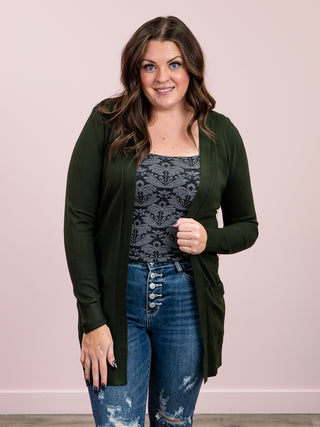 The Key Cardi | LONG | Olive