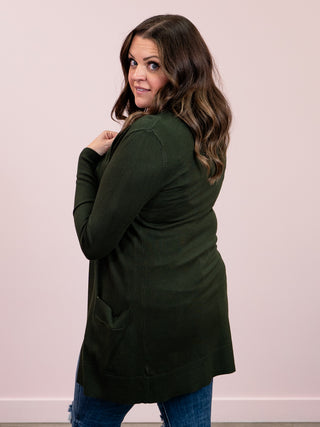 The Key Cardi | LONG | Olive