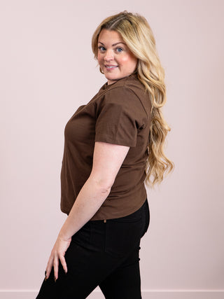 *NEW* RD Style | Regina Short Sleeve Top | Mahogany