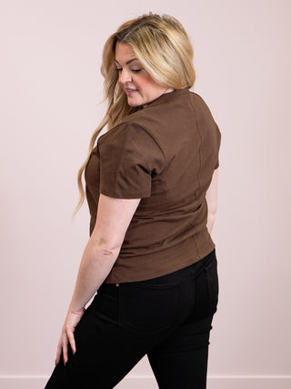 *NEW* RD Style | Regina Short Sleeve Top | Mahogany