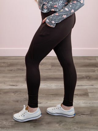 *NEW* Venice Cloud High Waist Leggings | Coffee Bean
