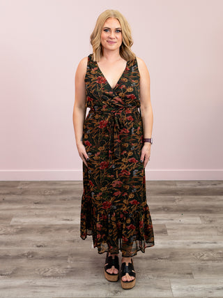 DEX | Lark Wrap Maxi Dress | Autumn Bloom