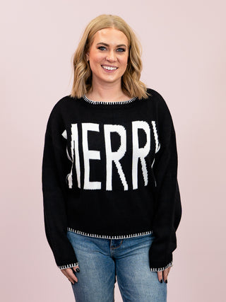 *NEW* Merry Knit Sweater | Black