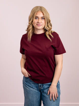 *NEW* RD Style | Regina Short Sleeve Top | Deep Burgundy