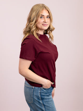 *NEW* RD Style | Regina Short Sleeve Top | Deep Burgundy