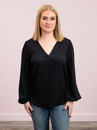First Love Long Sleeve Blouse | Black