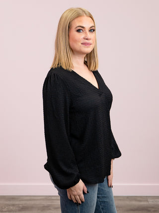 First Love Long Sleeve Blouse | Black