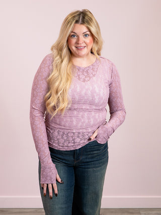 *NEW* Ampersand | Hattie Lace Long Sleeve | Mauve