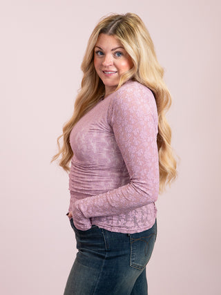 *NEW* Ampersand | Hattie Lace Long Sleeve | Mauve