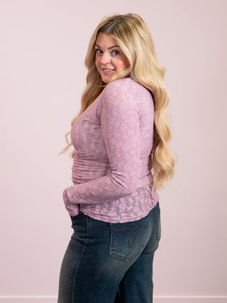 *NEW* Ampersand | Hattie Lace Long Sleeve | Mauve