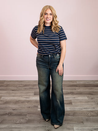 *NEW* RD Style | Regina YD Short Sleeve Top | True Navy