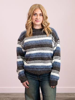 *NEW* RD Style | Sabina Striped Pullover | Brown & Blue