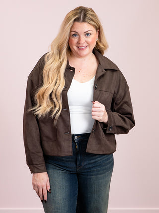 *NEW* Roadhouse Button Front Jacket | Coffee Bean