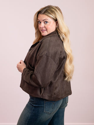 *NEW* Roadhouse Button Front Jacket | Coffee Bean