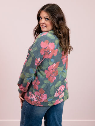 Bittersweet Floral Long Sleeve | Hunter Green
