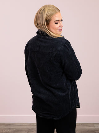 Switchback Reversible Corduroy Jacket | Black