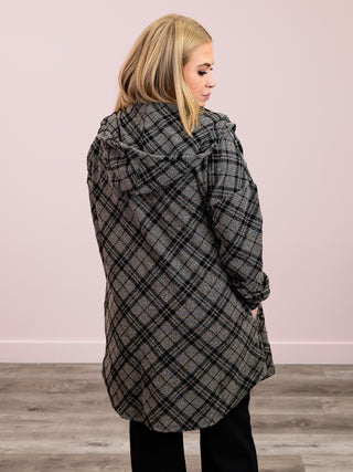 *NEW* Bohemian Plaid Cardigan | Khaki & Black