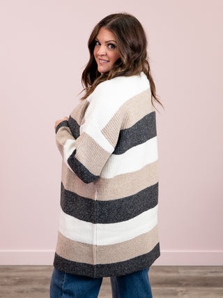 *NEW* Raelynn Colourblock Cardigan | Cream & Beige