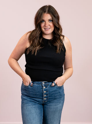 Malea Knit Tank | Black