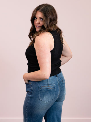 Malea Knit Tank | Black