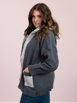 Ember Zip Up Sweater Hoodie Jacket | Charcoal