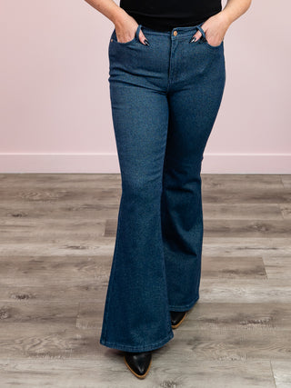 Judy Blue | High Rise Sparkle Flare | Jeffery