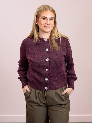*NEW* RD Style | Rada Button Front Cardigan | Plum Melange