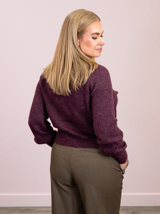 *NEW* RD Style | Rada Button Front Cardigan | Plum Melange