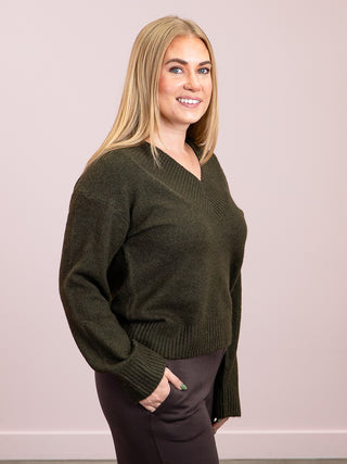 *NEW* RD Style | Ida V-Neck Pullover | Olive