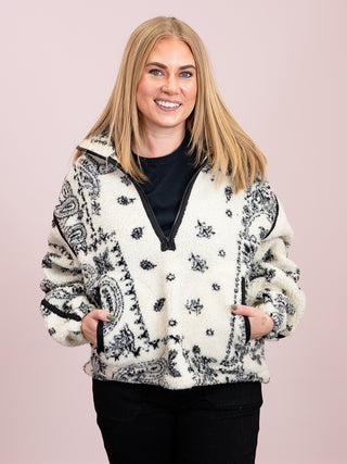 *NEW* RD Style | Mila Halfzip Sherpa Pullover | Cream