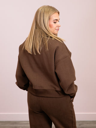 *NEW* RD Style | Malta Mock Neck Pullover | Mahogany