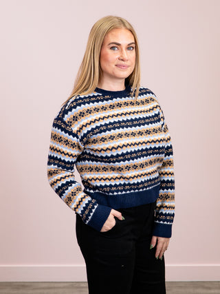 *NEW* RD Style | Hera Striped Long Sleeve Pullover | Blue