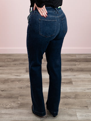 Judy Blue | High Rise Wide Leg Trouser LONG | Gordon