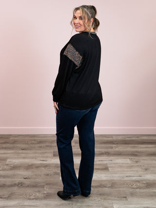 Urban Prowl Ribbed Long Sleeve Top | Black