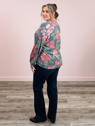 Bittersweet Floral Long Sleeve | Hunter Green