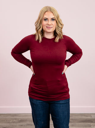 *NEW* Blair Long Sleeve Top | Burgundy