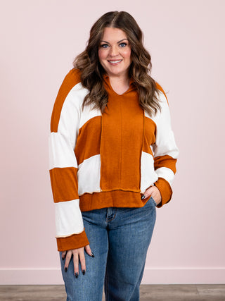 After The Rain Colourblock Top | Rust