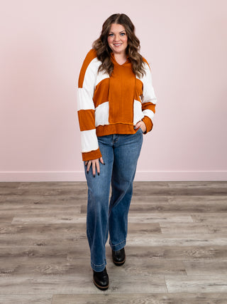 After The Rain Colourblock Top | Rust