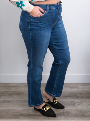 *FINAL SALE* Judy Blue | High Rise | Mid Wash Straight | LONG | Cormac