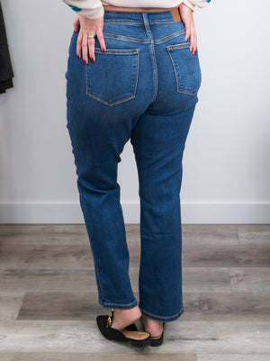 *FINAL SALE* Judy Blue | High Rise | Mid Wash Straight | LONG | Cormac
