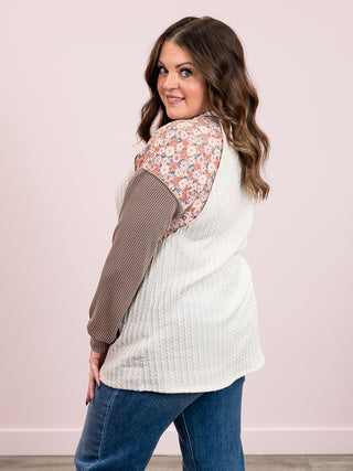 Blossom Bound Long Sleeve Top | Sand