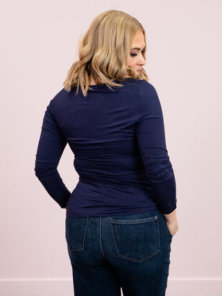 *NEW* Alyssa Long Sleeve Top | Navy