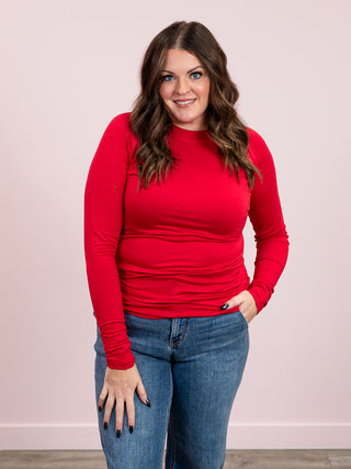 *NEW* Blair Long Sleeve Top | Red