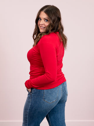 *NEW* Blair Long Sleeve Top | Red