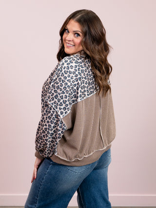 *NEW* Meant To Be Pullover | Taupe Leopard