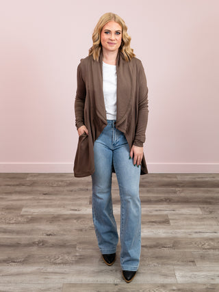 *NEW* Fargo Fleece Lined Cardigan | Java